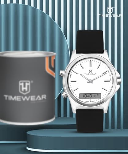 Image of TIMEWEAR Analog Digital Dualtime, Alarm Clock, Stop Watch, Date Month Display, Two time Zones, Quartz Watch for Men