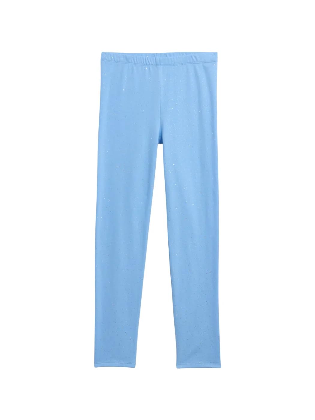 Girls Jersey Legging Pants Glitter Stars S Cool Blue