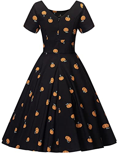 Image of GownTown Women's 1950s Vintage Dresses Short Sleeves Cocktail Stretchy Party Dresses with Pocket