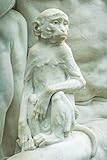 LITTLE MARBLE MONKEY: 6 x 9 Inch Blank Lined Journal | Detail Of George Henry Paulin's Sculpture Of King Robert Of Sicily Completed Circa 1927