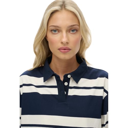 Polo Superdry Athletic Essentials Cropped Stripe Rugby Top US 14 - vue 6