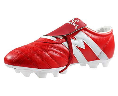 Manriquez Soccer Cleats MID SX Red White Genuine Leather Adult3