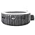 Intex PureSpa Greywood Deluxe 85" x 25" Outdoor Portable Inflatable 6 Person Round Hot Tub Spa with Bubble Jets, Hardwater Treatment, Filter and Cover