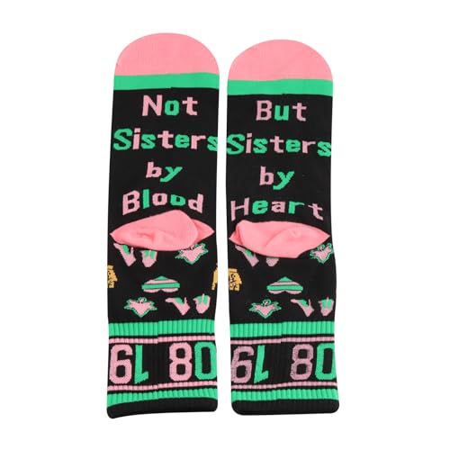 Chaussettes Sorority roses et vertes : le cadeau d'amitié parfait pour vos sœurs de cœur