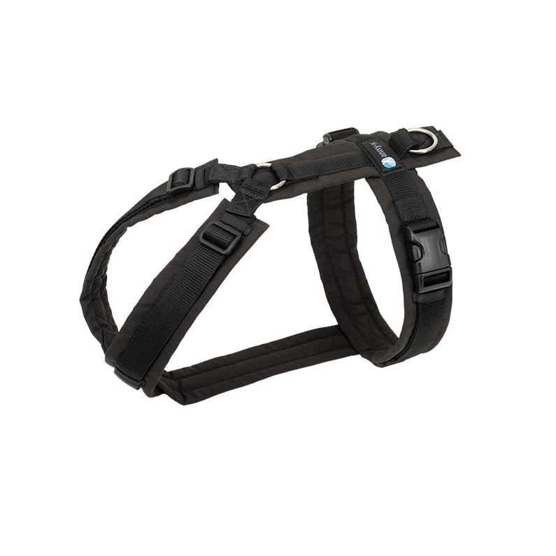 Anny-X Brustgeschirr Fun Schwarz-Schwarz | Hundegeschirr Größe XXS (Brustumfang 36-42 cm)