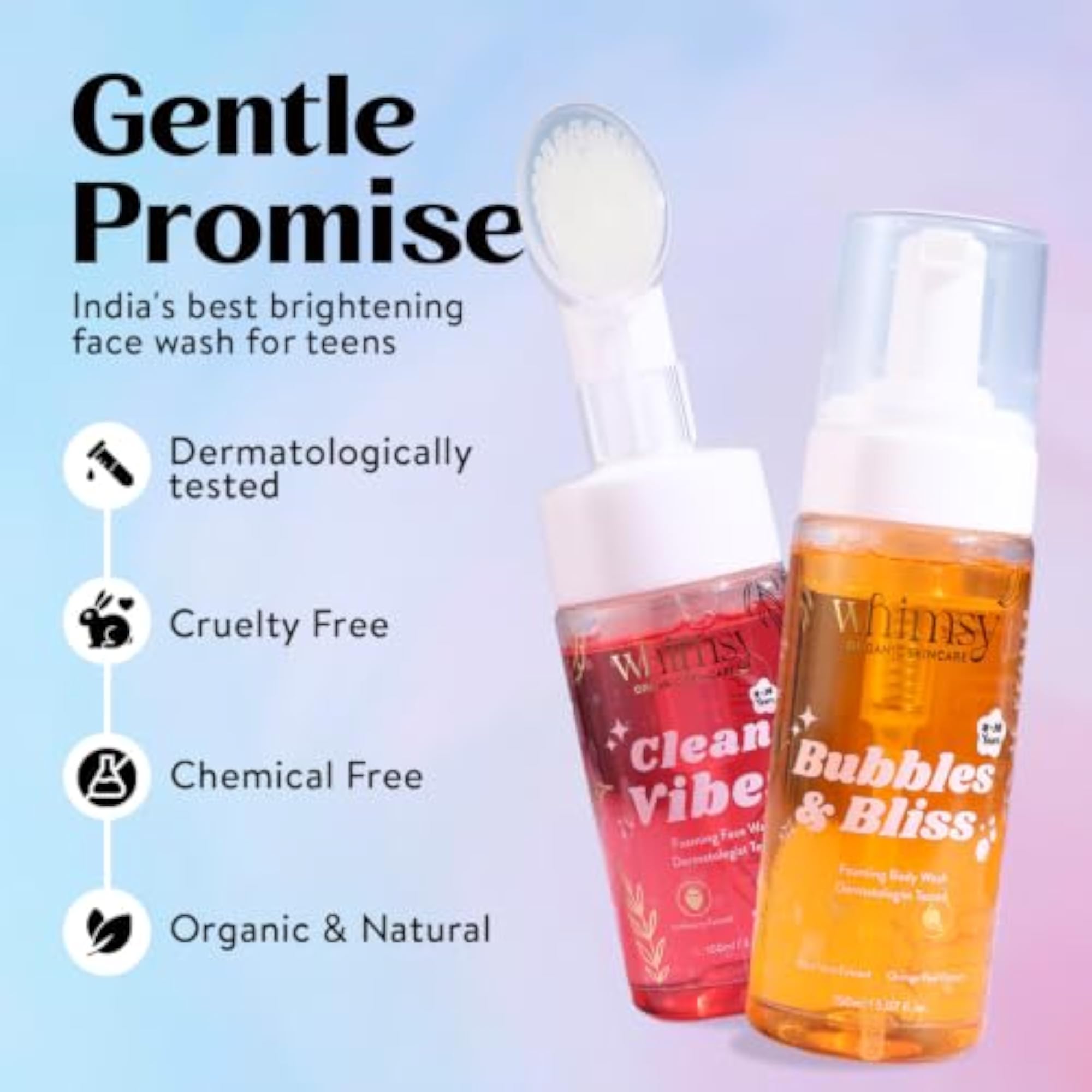 Gentle Foaming Face Wash & Body Wash Combo for Kids
