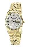 Swanson Men's Gold Day-Date Watch Silver Dial
