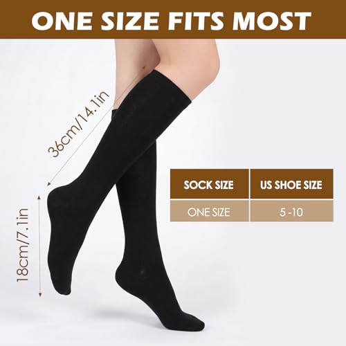 Image of American Trends Womens Athletic Knee High Socks Outdoor Sport Thigh High Stockings Casual Stripes Tube Socks