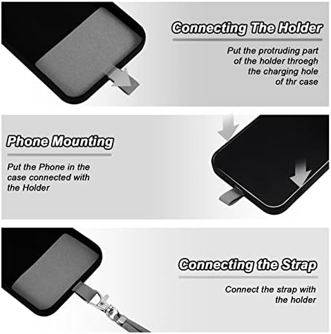 Fuyamp 3 Packs Phone Lanyard Universal Cell Phone Lanyards, Adjustable Nylon Neck Lanyards Crossbody Neck Strap Nylon Wrist Straps with 3 Pcs Leather Pads for Smartphones(Style 2)
