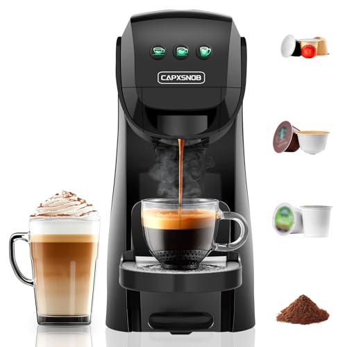 Warriors1 Mini Coffee Maker for Keurig K Cup, Espresso Machine for Nespresso Original, Dolce Gusto Pods, Ground Coffee, 20 Bar Coffee Machine fits kitchens, apartments, dorms, RVs, 28 oz Res