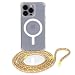 Produktbild MONOCORD Handykette kompatibel mit Apple iPhone 13 Pro und MagSafe, Handyhülle mit Lanyard geeignet für MagSafe-Ladegerät, KFZ-Halterung und Zubehör, Umhängeband Neon-Gelb/Smartphone Case transparent
