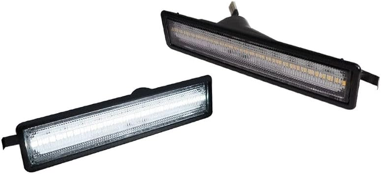 Clear Front & Rear Bumper Side Marker Light E30 3 E34 5 Series Black ABS Housing Bulbs 1986-1994 1989-1995 1984-1991 for BMW -40-60 Centigrade Degree-Work Temperature Smooth 12 V