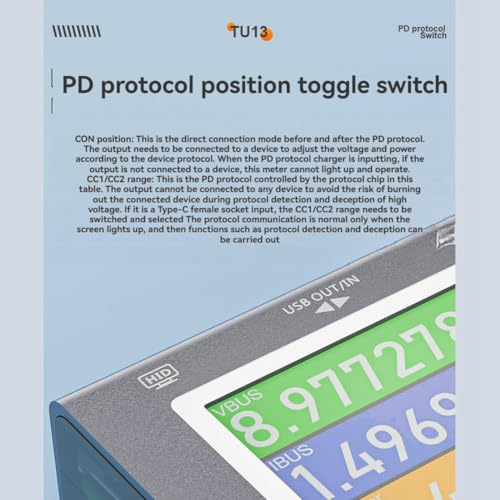 Testeur USB courant tension écran numérique multimètre de charge Type-C PD3.0 - 2