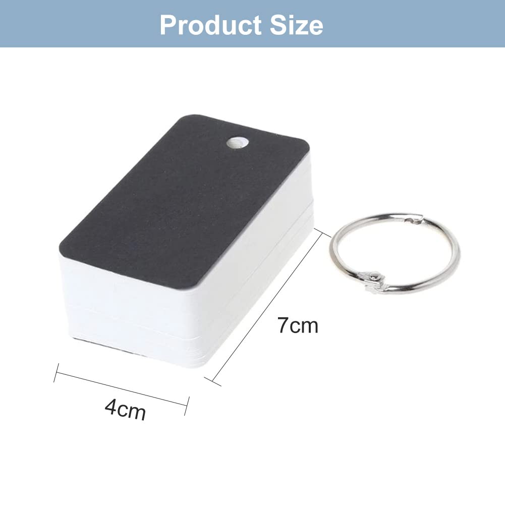 Karteikarten mit Ringen,Karteikarten,Lernkarten,Lernkarten Blanko,Mini Karteikarten,Lernkarten Mini,Lernkarten Pocket,Blanko Flash Card für Vokabel Lernen Unterwegs,100 Blatt