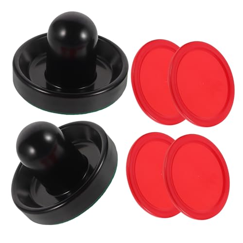 Toddmomy Air Hockey Pushers and Set Enhanced Game Experience with Push Handle Includes Paddles Strikers for Air Hockey Tables Easy to Use for All Skill Levels