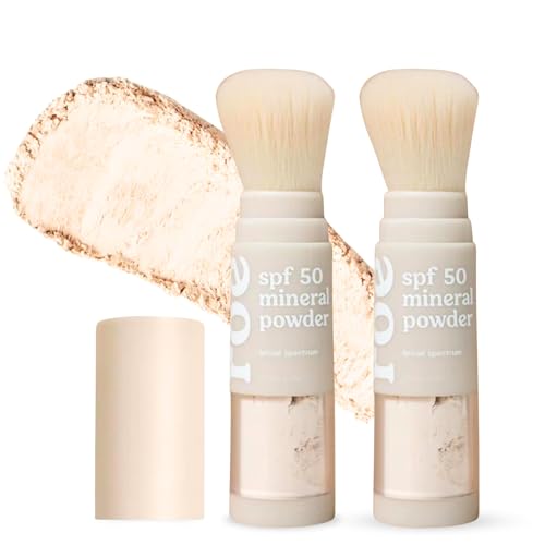 Image of Roe Wellness- Kids SPF 50 Brush On Mineral Sunscreen Powder EWG Certified, Non-Toxic, Reef-Friendly, Easy to Apply for Kids, Babies & Parents (2Pack)