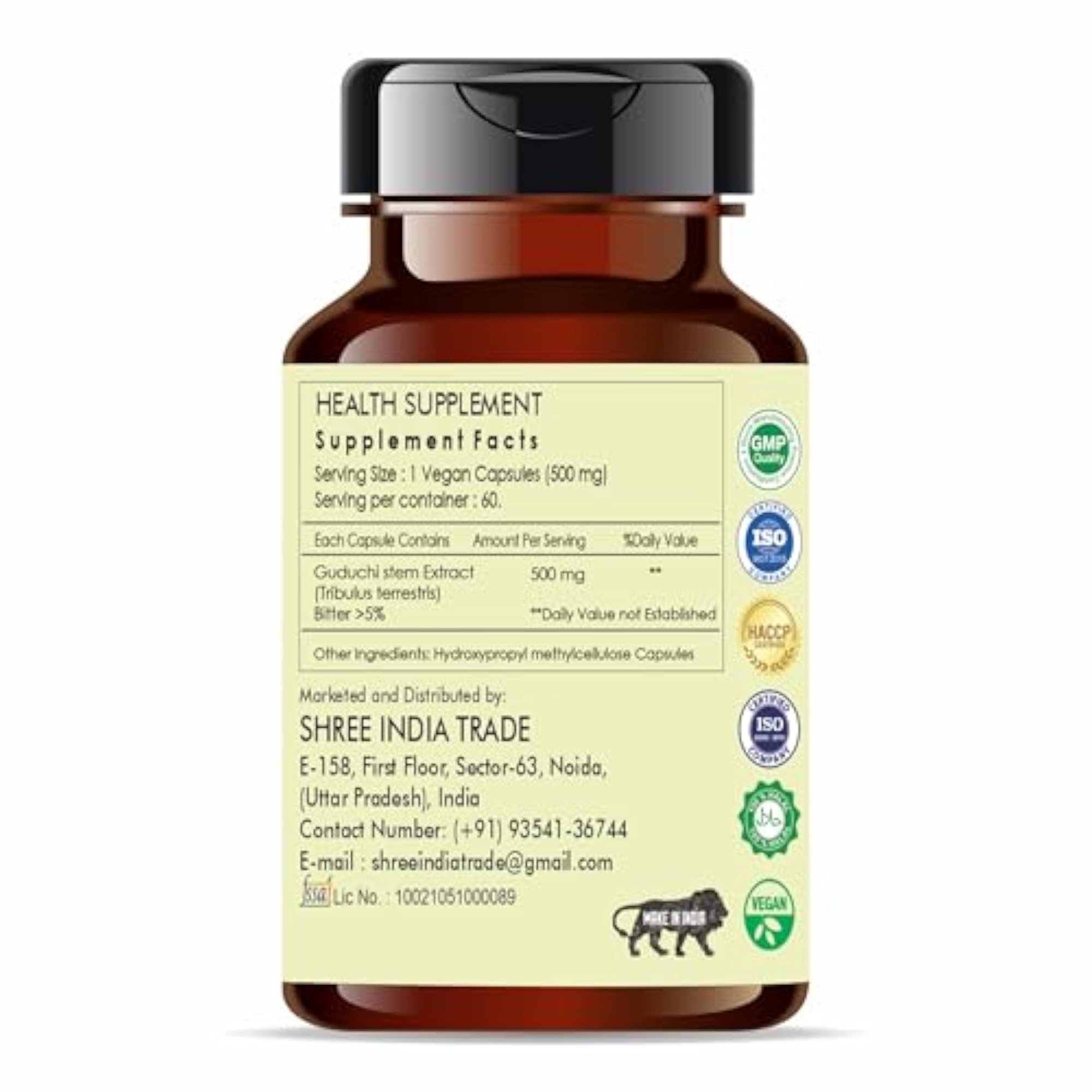 AYURVEDASHREE Guduchi Extract Capsules, 500mg, 60 Capsules