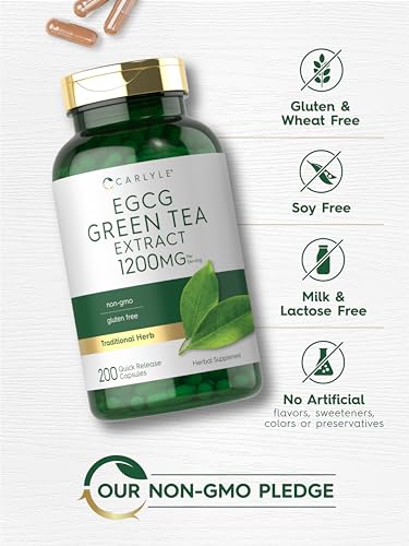 Carlyle CL3374 Egcg Green Tea Extract Supplement | 1200Mg | 200 Capsules thumb #4