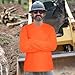 AYKRM Orange Safety Shirts for Men 4XL High Visibility Shirts Orange Hi Vis Shirts for Men Women, Fashion Durable Construction Work Shirts