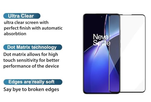 Image of HD Tempered Glass Screen Protector Compatible For OnePlus Nord CE 4 5G With Edge To Edge Coverage And Easy Installation Kit