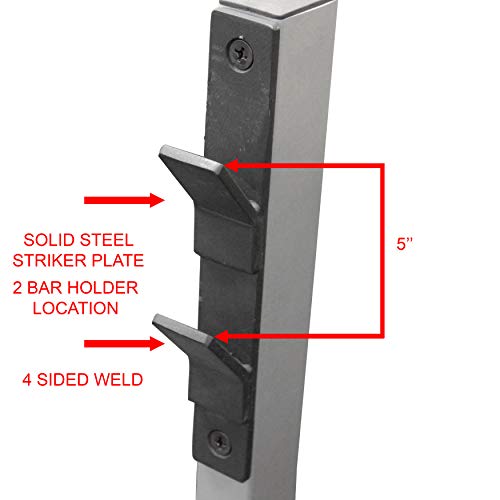 Valor Fitness BF-48 Olympic Weight Bench Press Station with Adjustable Safety Catches and Spotter Stand