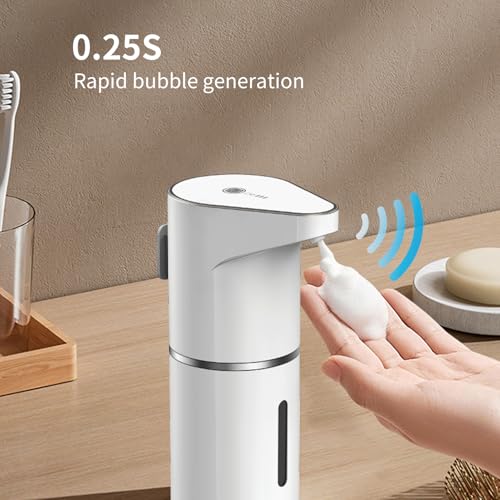 Automatic Touchless Foam Soap Dispenser, 3-Level Adjustable Smart Sensor Hand & Dish Dispenser, USB Rechargeable, 11.84oz/350mL Wall Mounted for Bathroom Kitchen Restaurant - image 3
