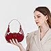 Prpeko Shoulder Bag Crescent Retro Y2k Hobo Handbags 90s Underarm Purse Bag Fashion Clutch Purses for Women,Burgundy