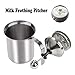 COLIBYOU Manual Milk Frother, Stainless Steel Hand Pump Milk Foamer, Handheld Milk Frothing Pitchers,Manual Operated Milk Foam Maker For Cappuccions and Coffee Latte 14-Ounce/400ml