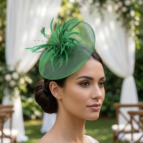 Barrette nœud plumes pour invitée de mariage et fêtes - 7
