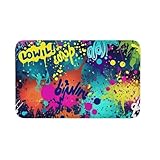 Front Door Mat Indoor Outdoor Entrance Welcome Mat Non Slip Floor Mat Colorful Spray Pattern Doormat for Entryway Rug Inside Outside Entry, Porch, Bathroom Rug 20" x 31.5" Carpet - Image 1