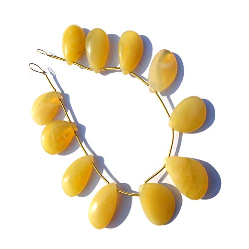Perles d'opale jaune naturelle poire pour concevoir des talismans lumineux
