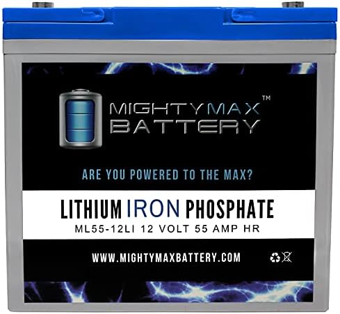 12V 55AH Lithium Replacement Battery for Merits Health Products MP1IX, MP1IU