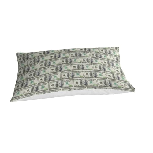 Parure de lit microfibr 3 pièces motif dollar avec fermeture éclair