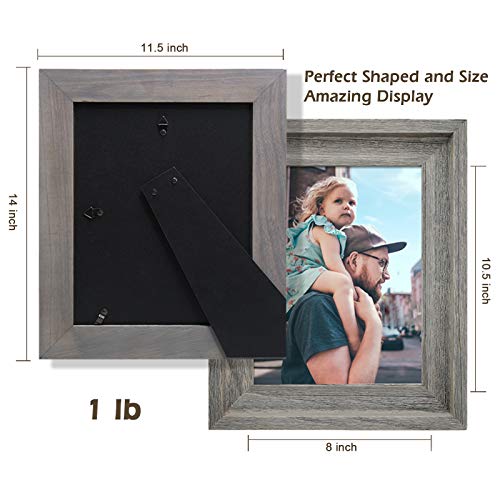 Eosglac Rustic 8.5X11 Picture Frame, Wooden Farmhouse Photo Frames, Handmade, Weathered Gray #TOP3