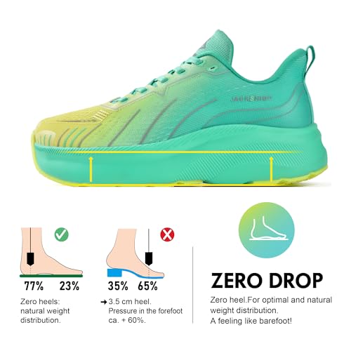 Image of JACKSHIBO Slip in Men Hands Free Wide Toe Box Shoes Slip on Arch Support Wide Sneakers for Running Walking Tennis Athletic Plantar Fasciitis Orthopedic Shoe Zero Drop Cushion Thick Sole Width Shoes