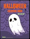 halloween coloring with short stories book: for kids and adults bold and easy great for halloween activities
