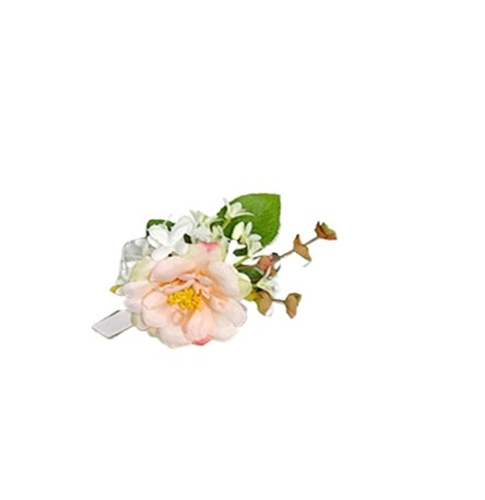 MQFBNNP Wedding boutonniere Silk Rose Boutonniere Wedding Wrist Corsage Bridesmaids(Wrist flower-7)