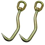QDZCZY 2-Pack 360 Degree Swivel Head Auto Body Frame Hook - 3306 Lbs Capacity Metal Collision Repair Tool for...