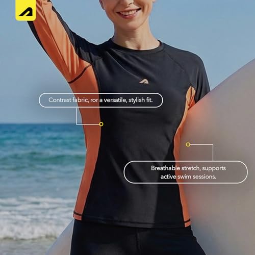 Image of Boldfit Swimming Tops for Women Swimming Suit Costume Stretchable Swim Top for Women