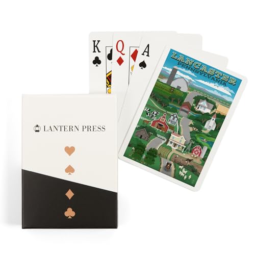 Lantern Press Lancaster Retro Countryside 52 Cartas Póker