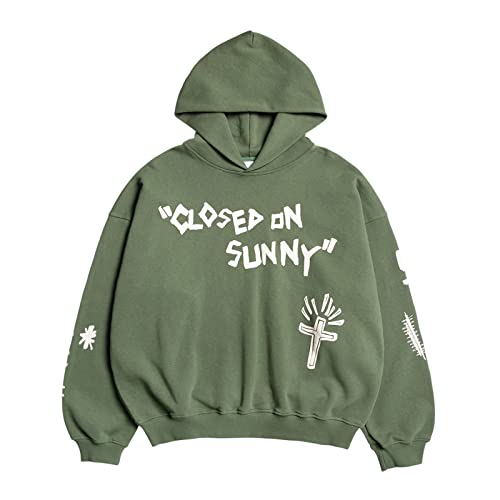 Arnodefrance Men Snow Man Hoodies Street Essential Hoodie Foaming Letter Graphic Cotton Hooded Pullover