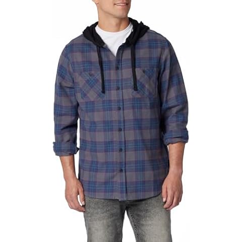 UNIONBAY Men's Classic Flannel Hoodie, Shark Cover