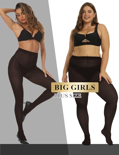 Image of Buauty 80D Black Tights for Women,Opaque Tights Soft, High Waist Soft Nylon Pantyhose