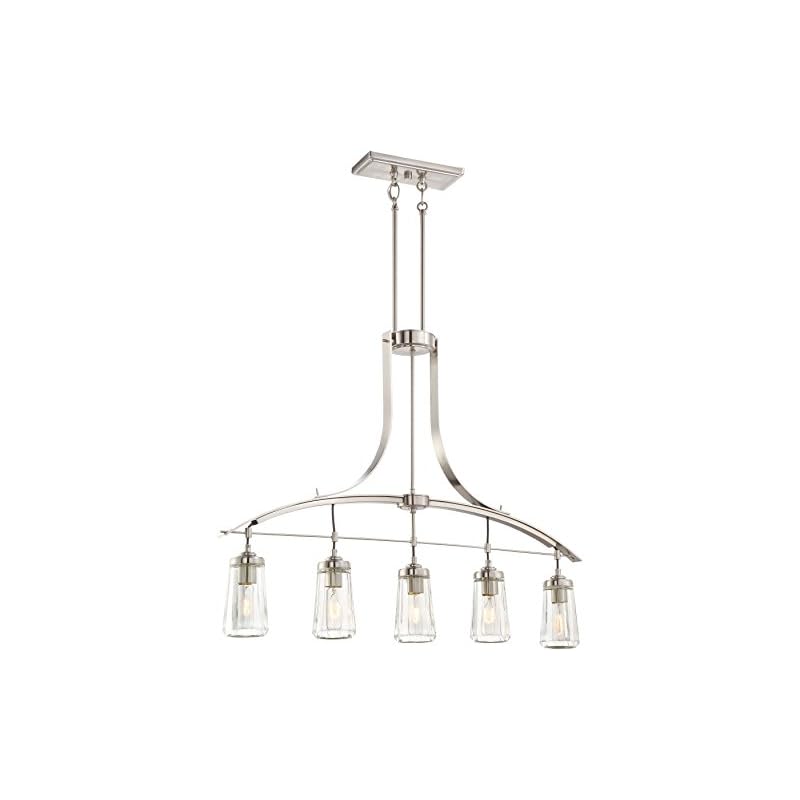 Minka Lavery 3306-84 Poleis Island Chandelier Lighting, 5-Light, 300 Total Watts, Brushed Nickel