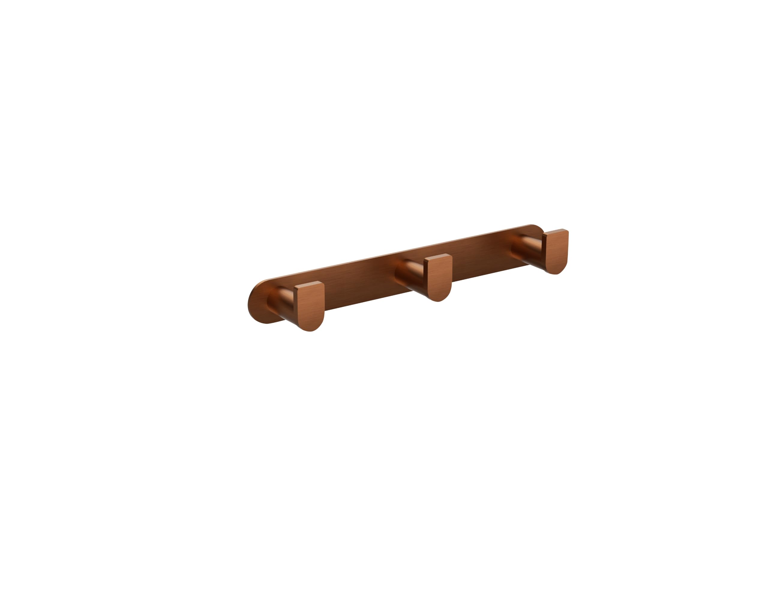 IMEX - Percha Triple Baño Adhesiva sin Taladro Oro Rosa | Colgador de Toallas para la Ducha | Accesorio de Cuarto de Baño Resistente a Humedad | Doble Sistema de Fijación (Atornillado o Pegado)