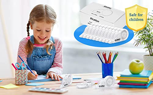Dicatlon 10 pieces of 1/5\" x 4724\" White Out correction tape correction tape set, safe material,Easy To Use, ideal for students children, office working personnel - Thumbnail 7