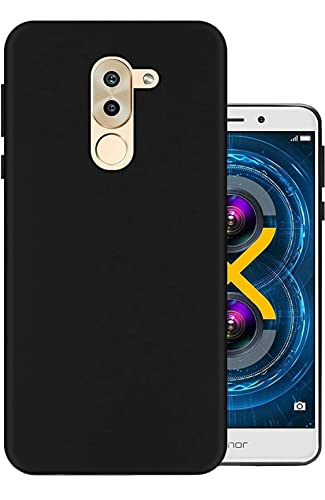 Image of Mobile Back Cover Case for Honor 6X, Bln-Al10, Bll-L22, Bln-L21 (Silicone Case|CameraProtection|Black SC1510)