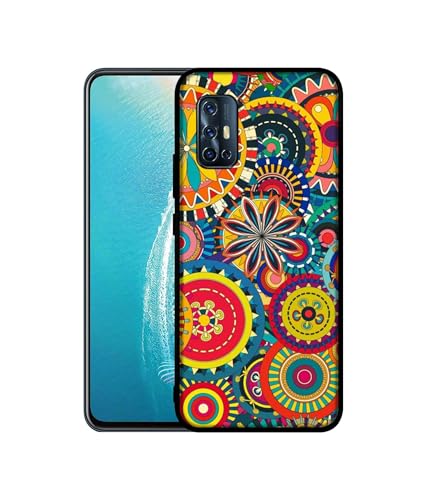 Image of Ring Pattern Print Design Premium 2D Printed Metal Back Case Cover for Vivo V17 4G / V19 Neo 4G