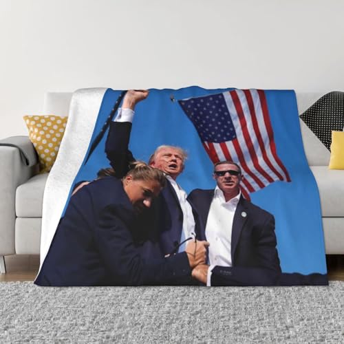 Trump 2024 Thickening Soft Anti-Pilling Flannel Blanket for Bed Or Sofa All Season Throw Blankets 40x50IN