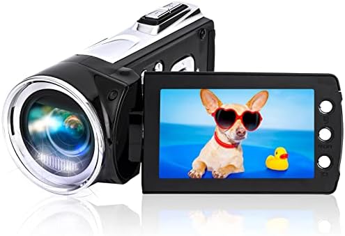 Heegomn Video Camera Camcorder FHD 1080P 30FPS 24.0MP Digital Cameras Recorder for YouTube TikTok 2.7 Inch 270 Degree Rotation Screen Vlogging Camcorders for Kids,Teens,Students,Beginners,Elders